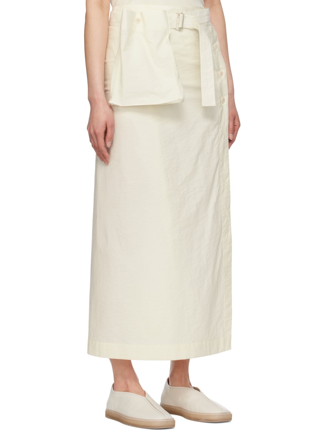 Yellow Wrap Midi Skirt - 2