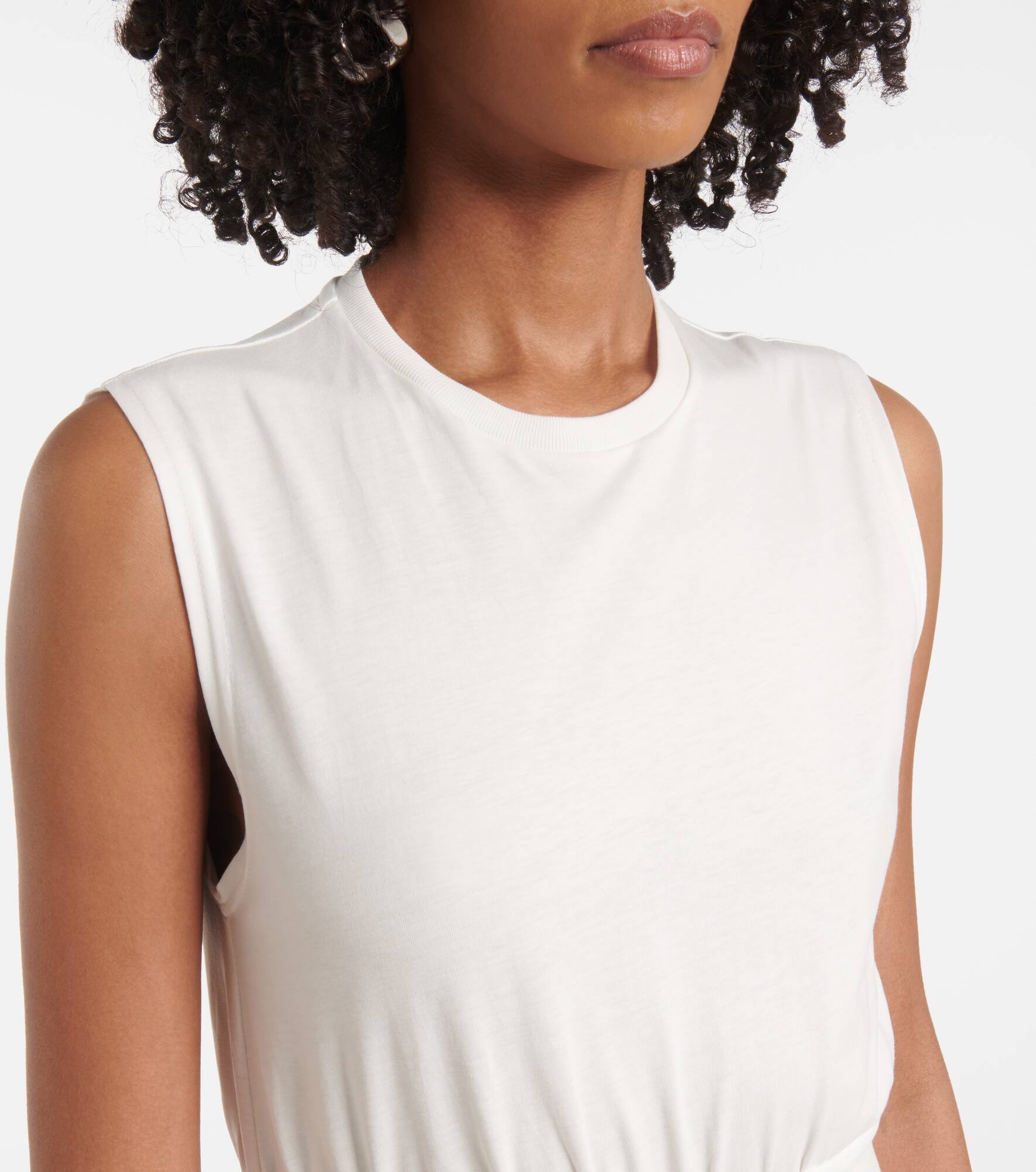 Cotton jersey midi dress - 4
