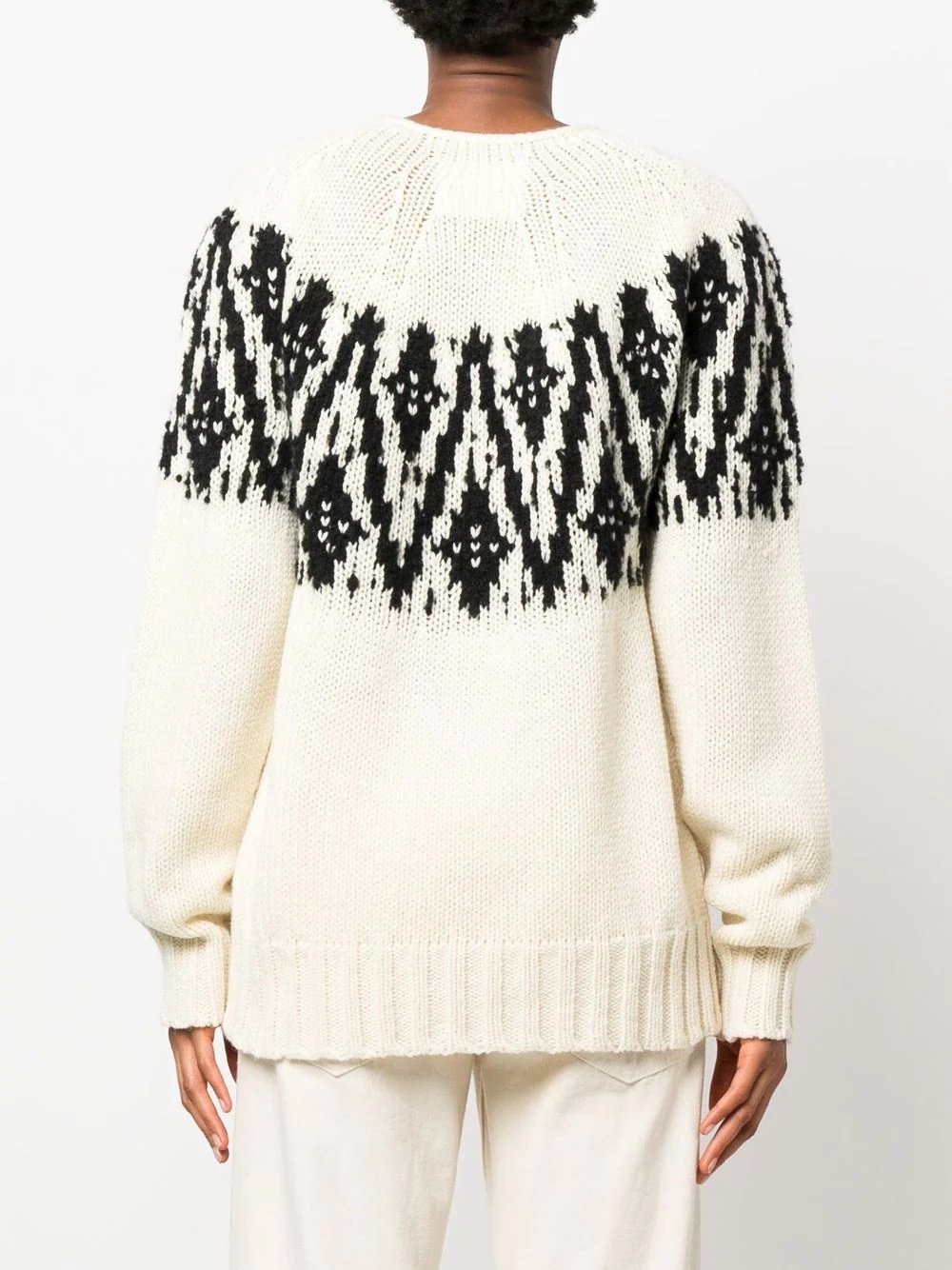 patterned-jacquard knitted jumper - 4