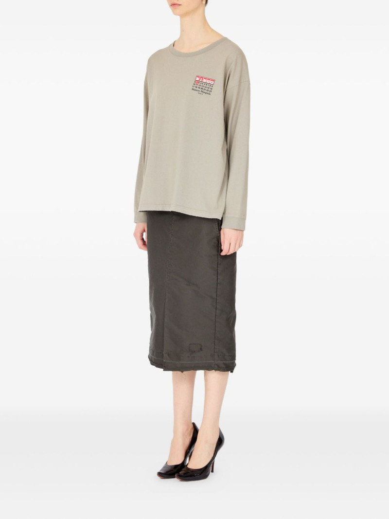 Numbers-print long-sleeve T-shirt 4