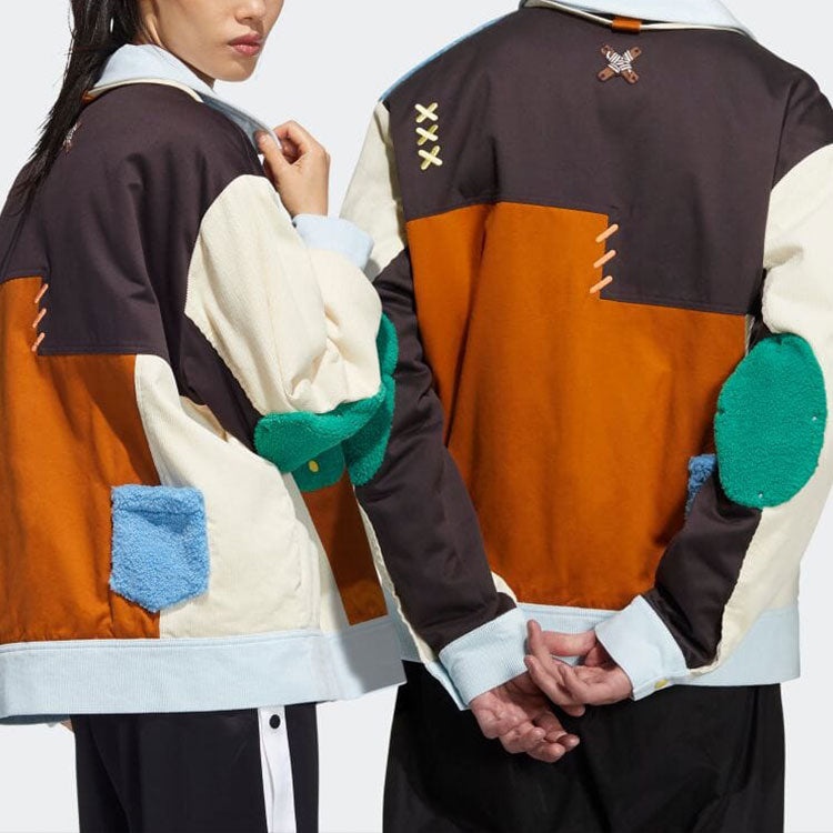 adidas originals x melting sadness Crossover Series Contrast Color Stitching logo Sports Jacket Coup - 3