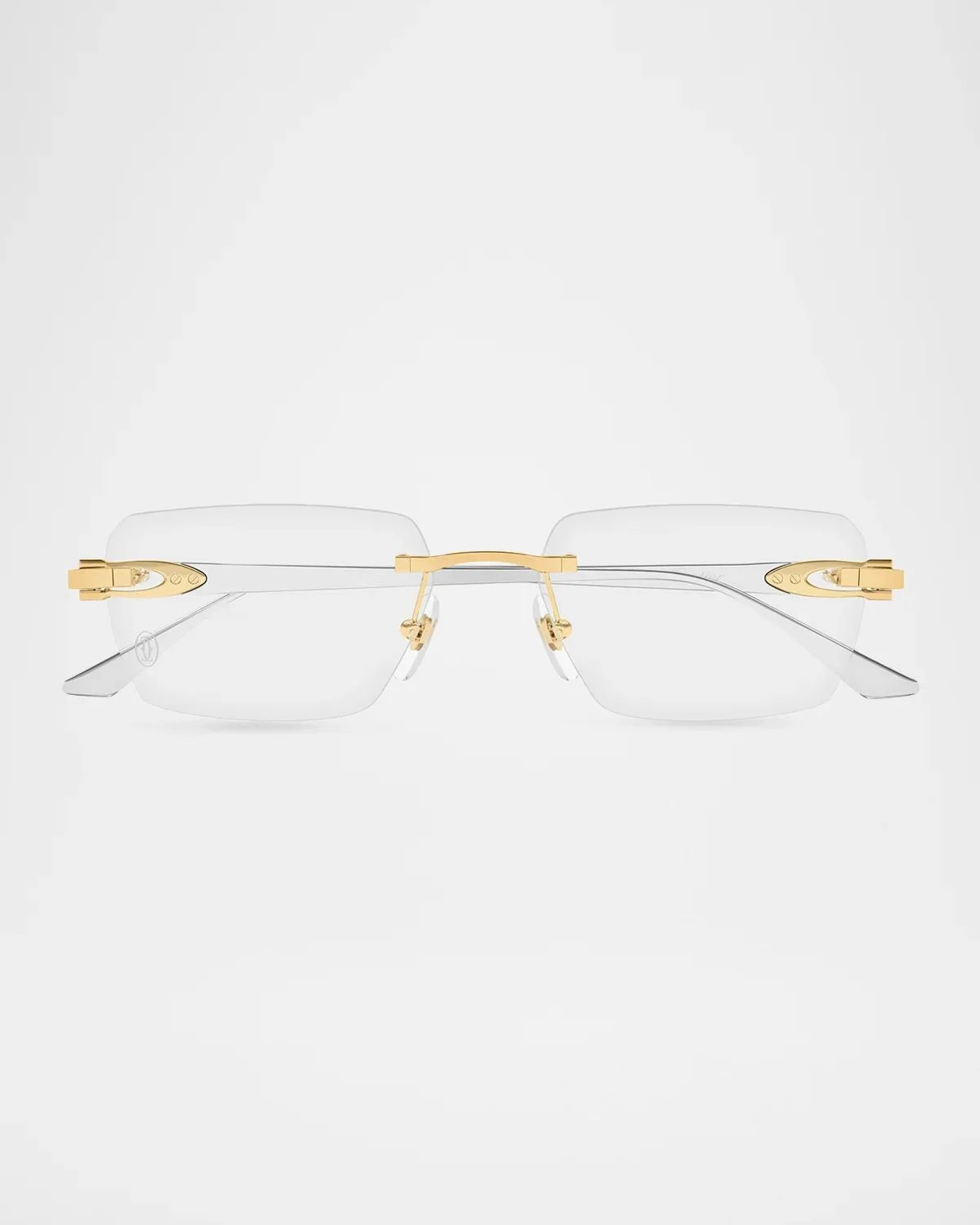 Motifs De Cartier Ct0662O Rimless Rectangular Optical Glasses - 1