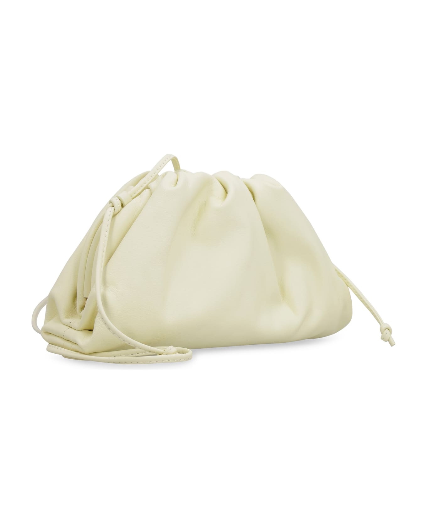 Pastel Yellow Nappa Leather Mini Pouch Clutch - 3
