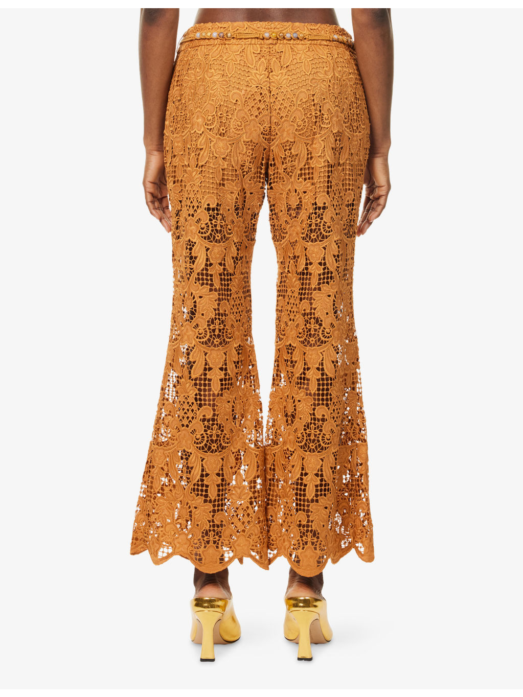 Coco Lace Flared Woven Trousers - 4