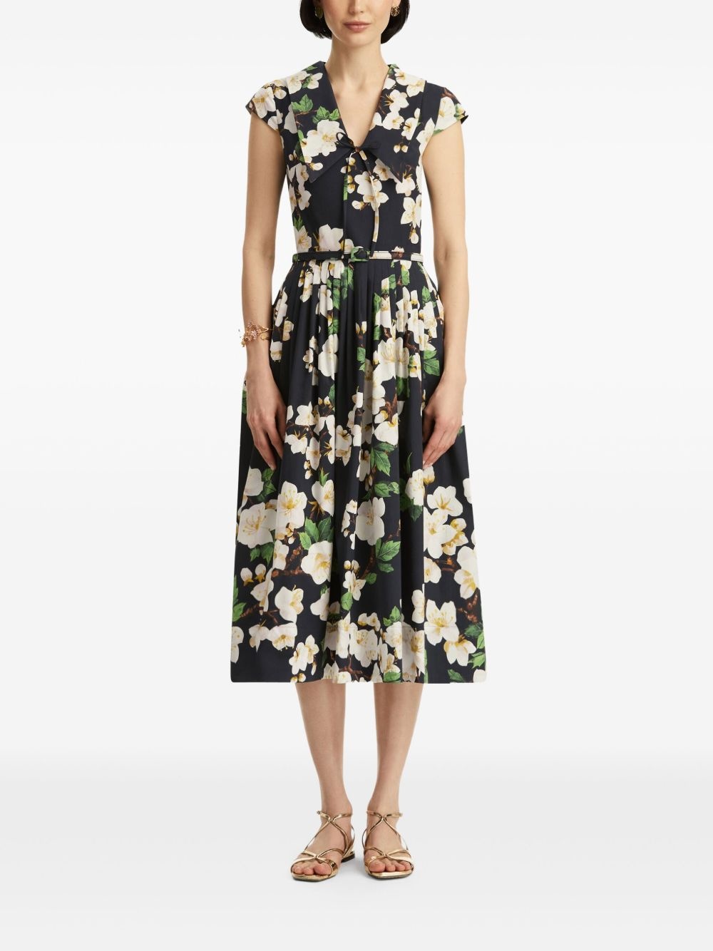 printed poplin dress - 2
