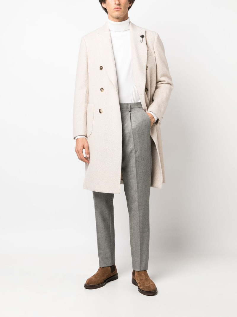 LARDINI pressed-crease tailored trousers outlook