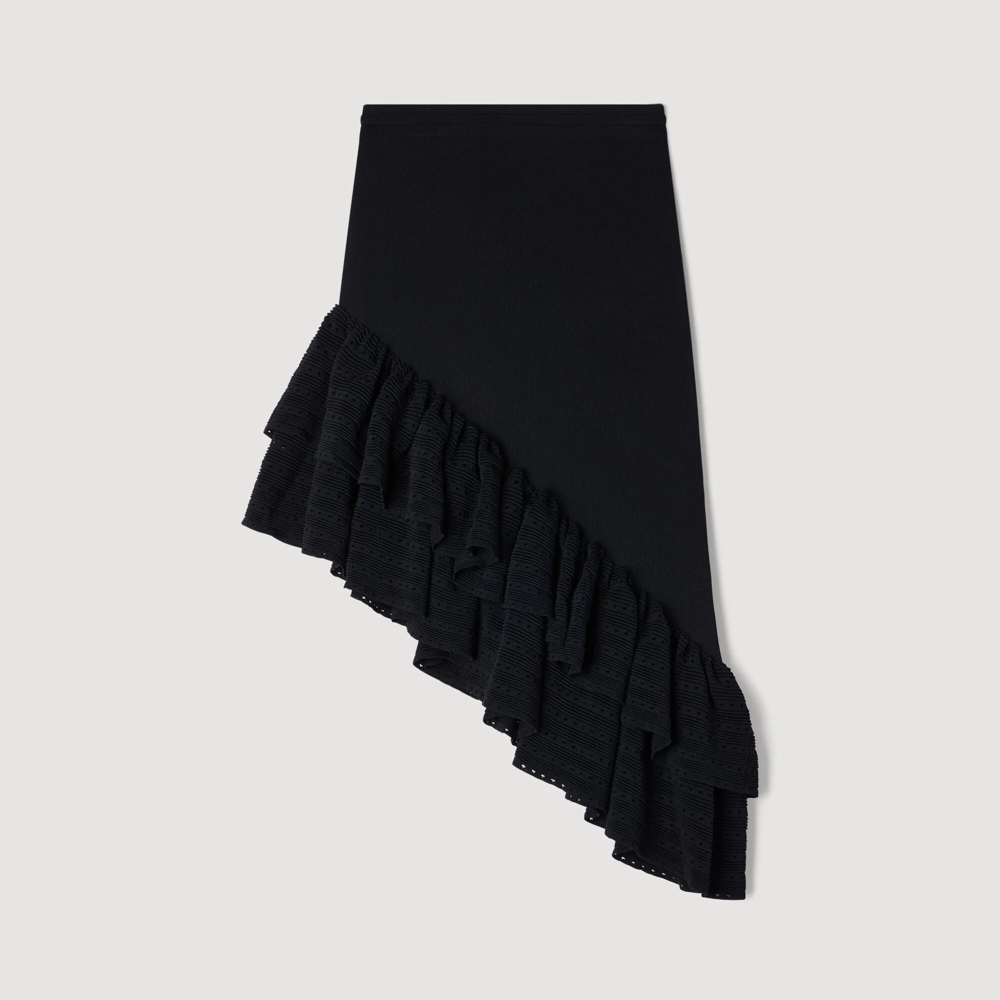 ASYMMETRICAL KNIT SKIRT - 1