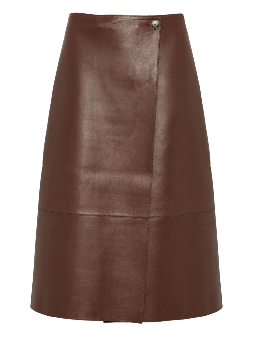 leather wrap midi skirt - 1