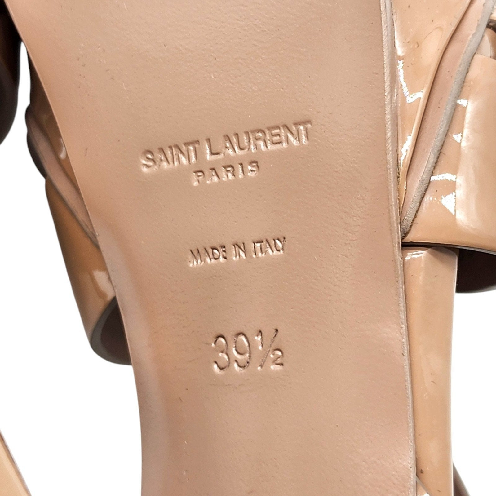 Saint Laurent Tribute Platform Leather Sandals Pumps Tan Brown - 16
