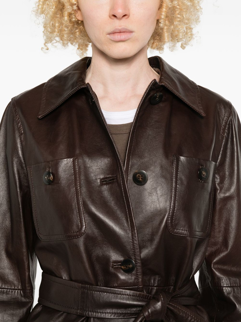 Mstamaca buttoned belted coat 5