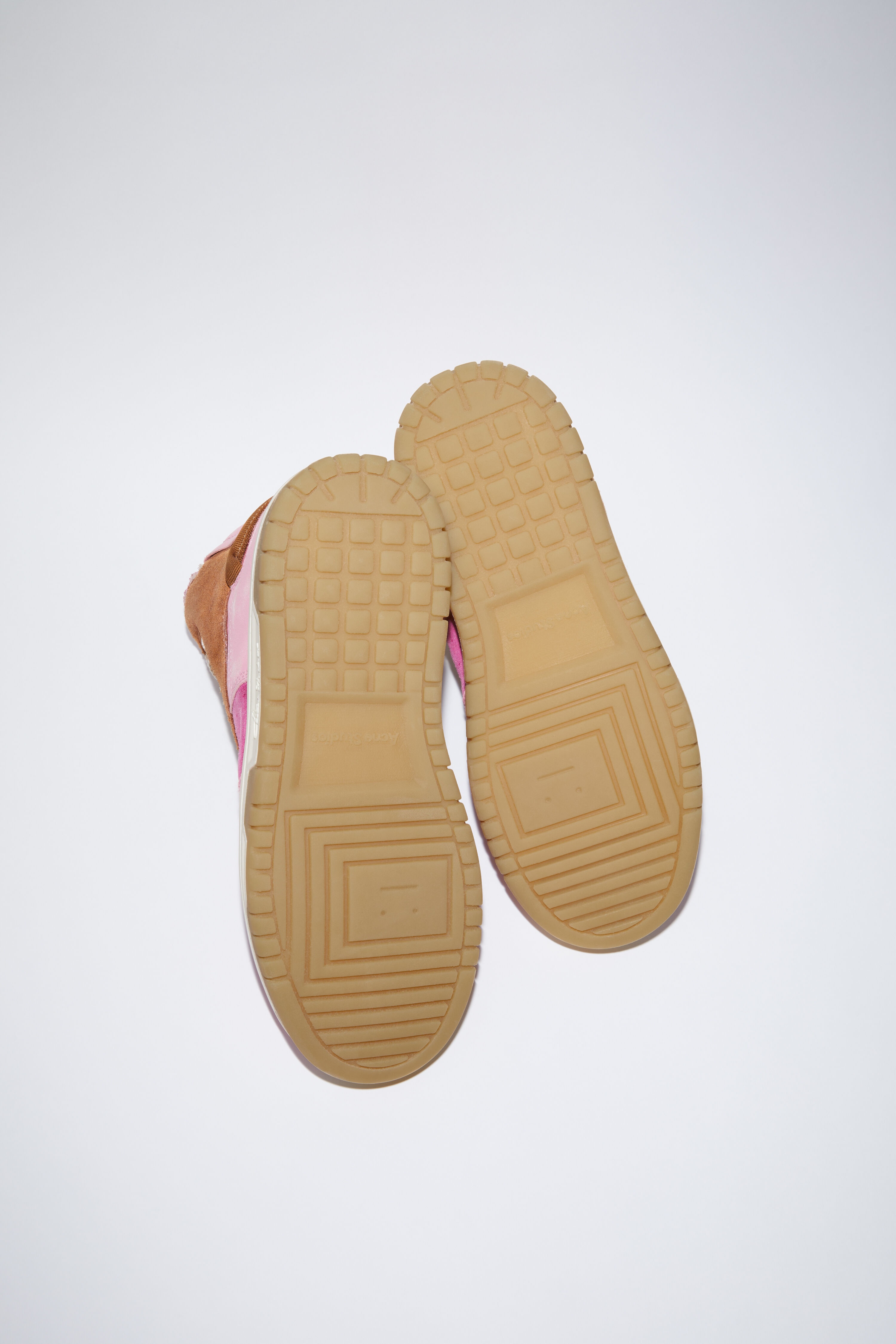 High top leather sneakers - Pink/beige - 4