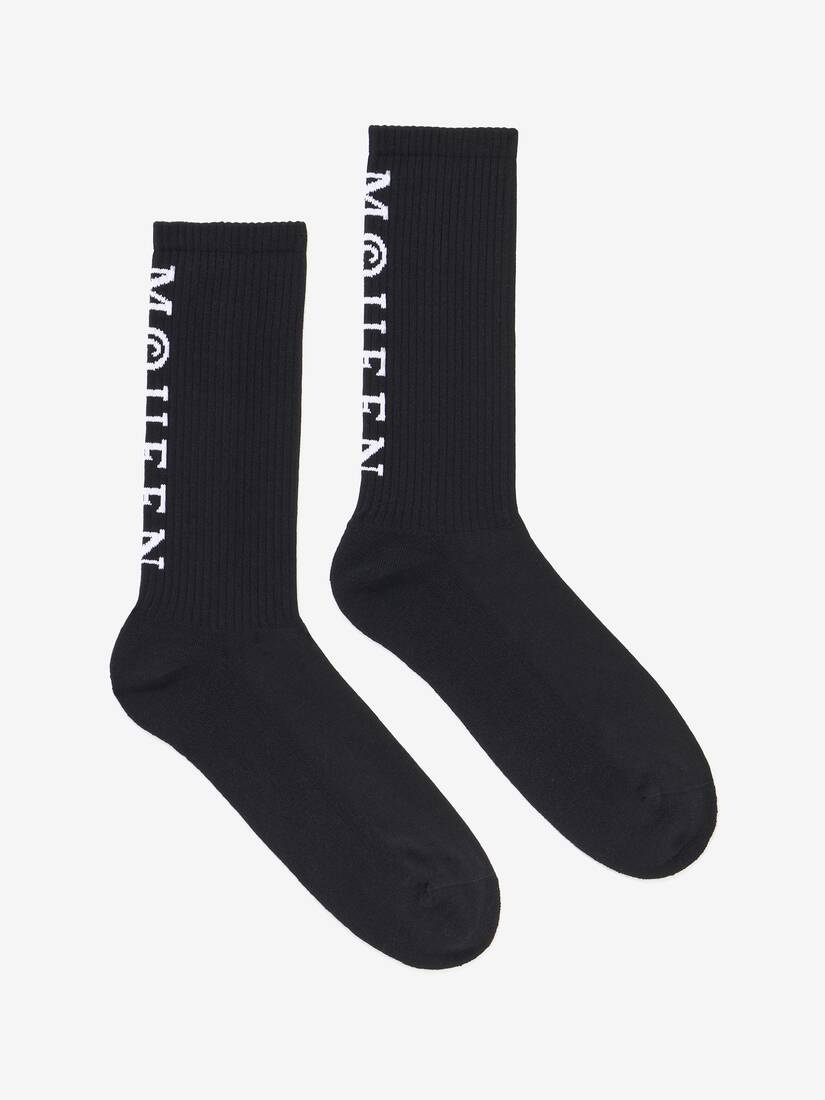 【送料&関税込】Alexander McQueen Sock With Logo Alexander McQueen McQueen Logo Socks | REVERSIBLE