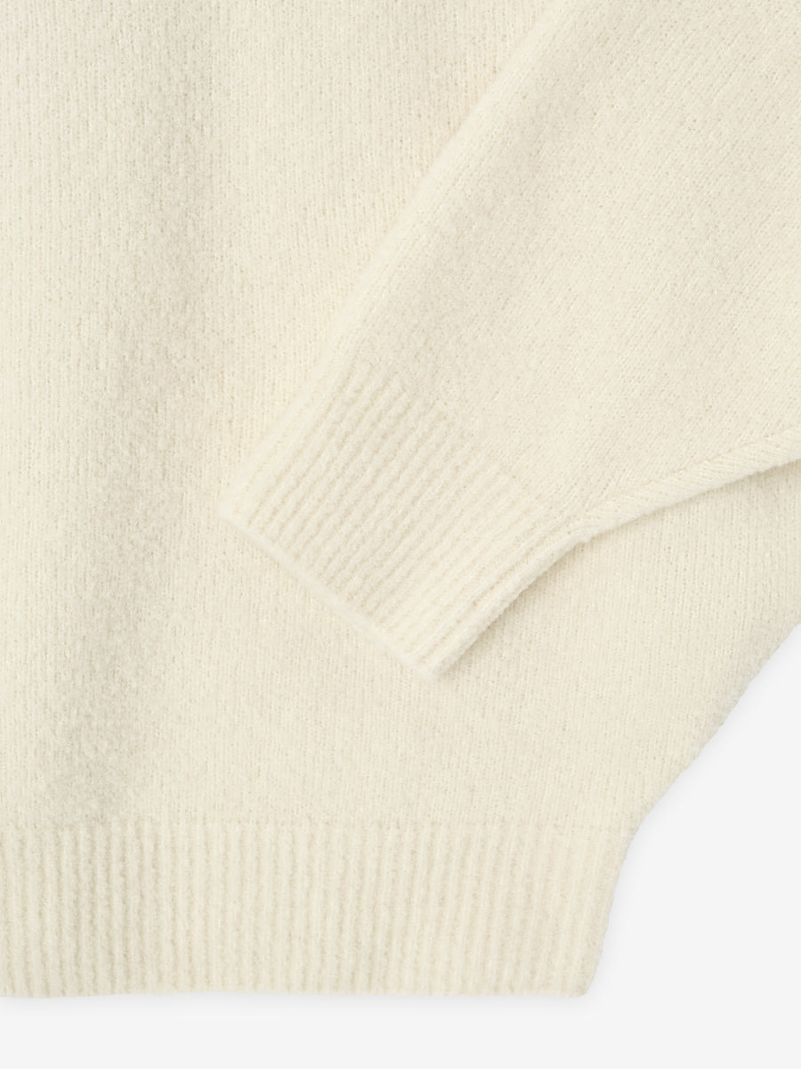 Wool Split High Neck Sweater - 3