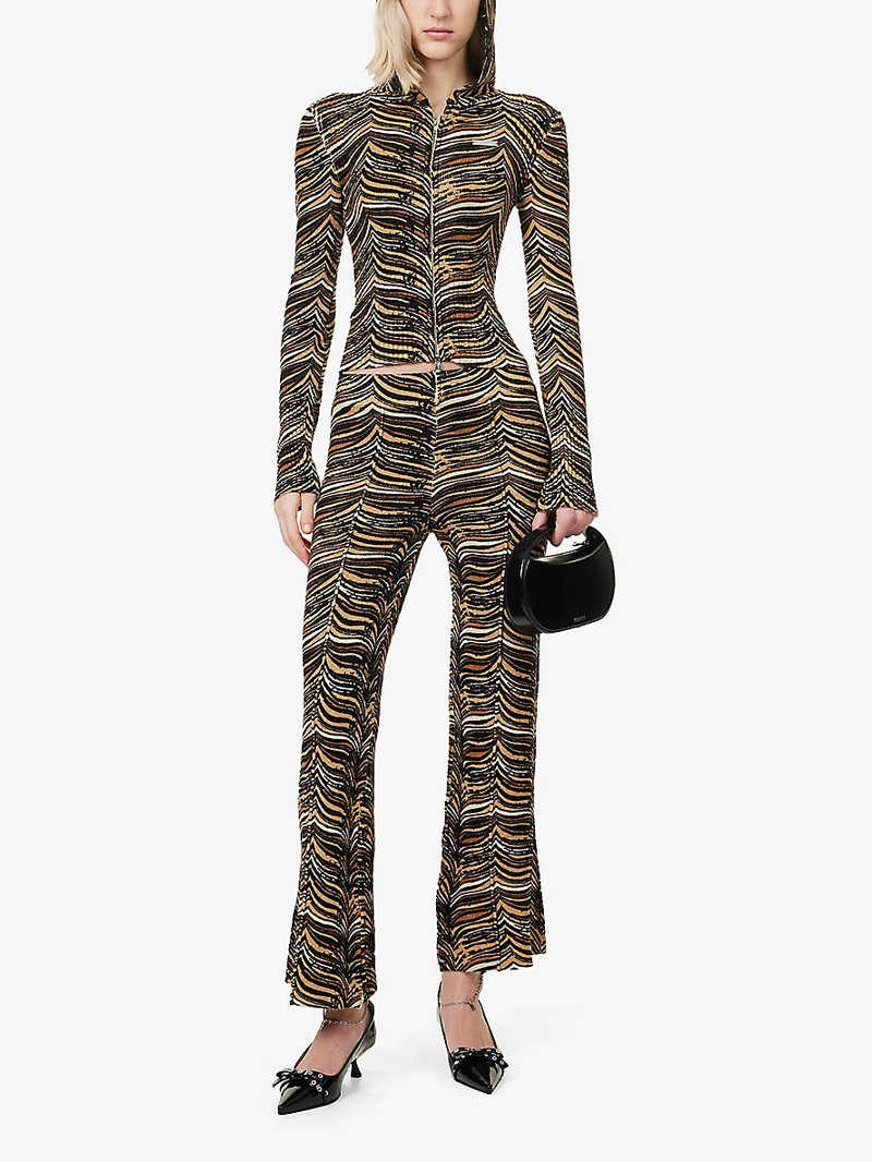 House of Sunny Lobby Lounge Striped Knitted Hoody outlook