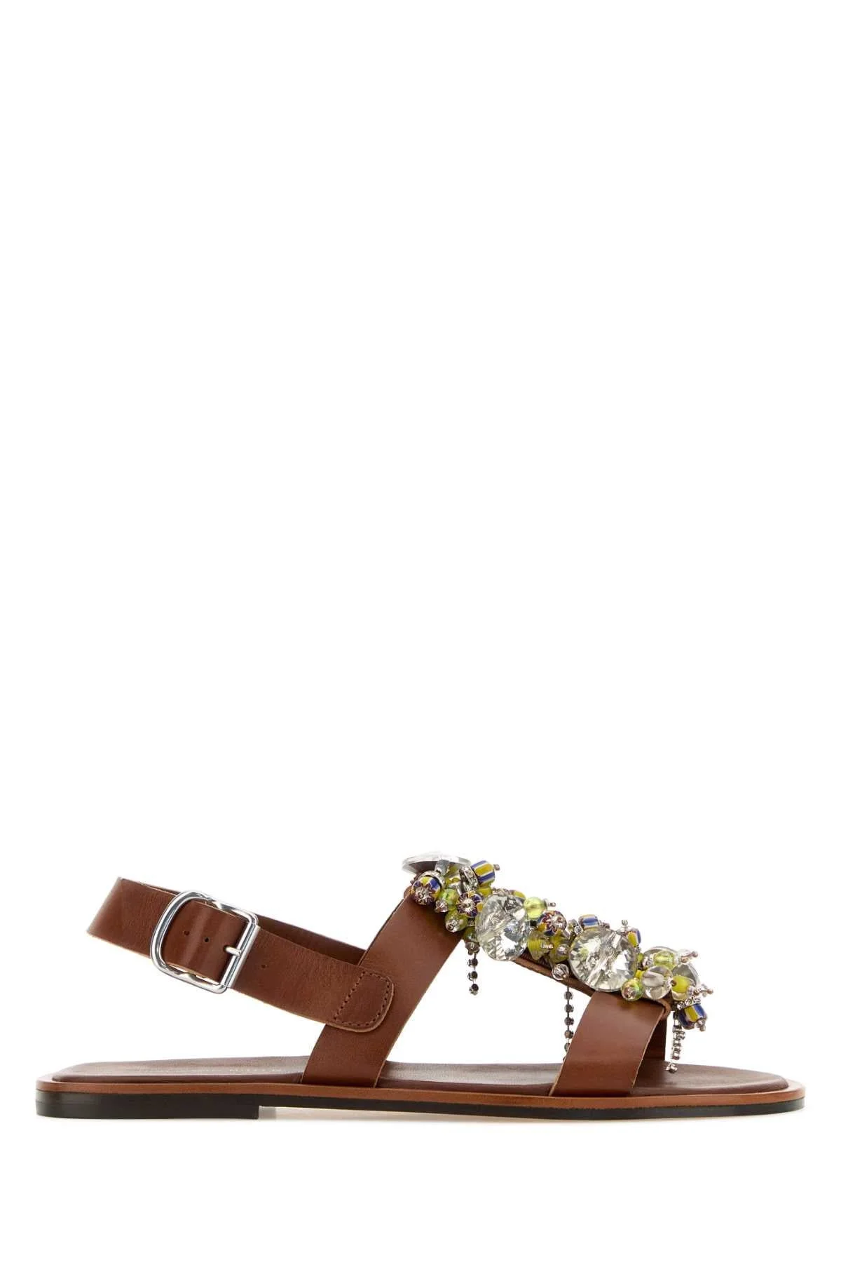 Dries Van Noten Women Caramel Leather Sandals - 1