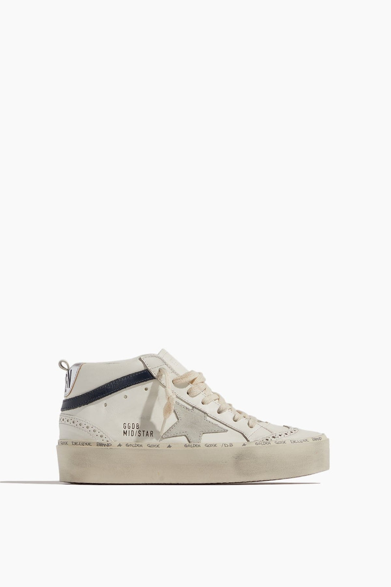 Hi Mid Star Sneaker in White/Ice/Blue/Silver 1
