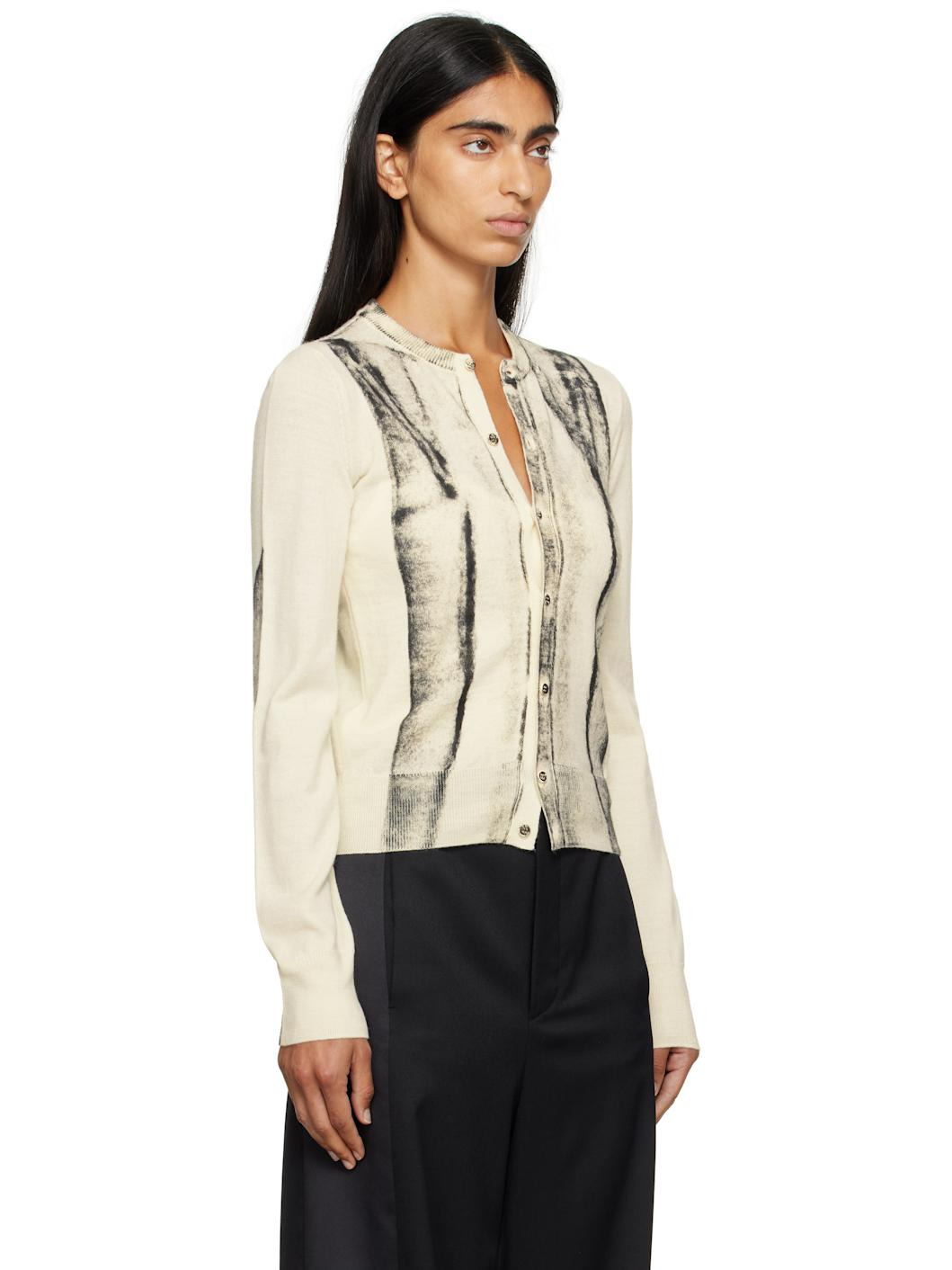 Off-White Folded Printed Gauge 14 Cardigan - 2