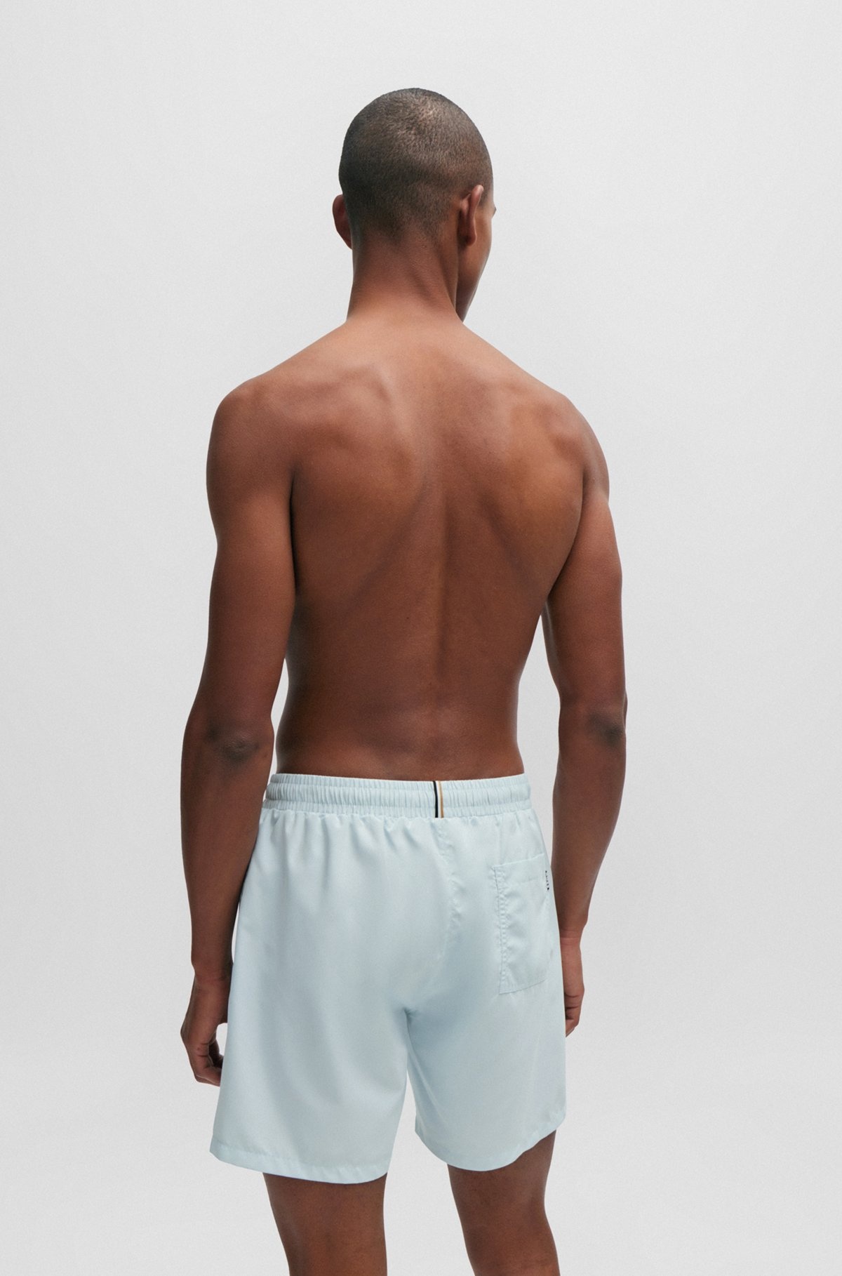 FULLY LINED SWIM SHORTS WITH LOGO PRINT - 4