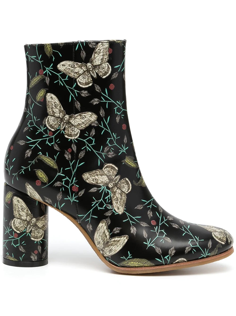 butterfly-print ankle boots - 1