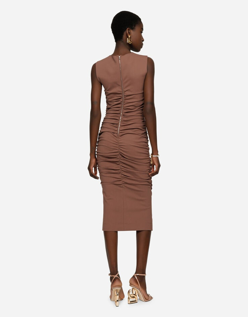 Sleeveless calf-length jersey dress 3