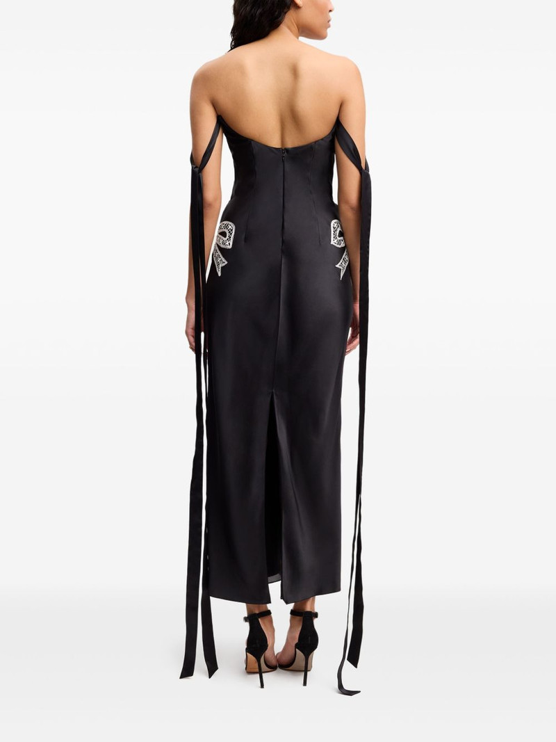 tied-sleeve strapless dress 4