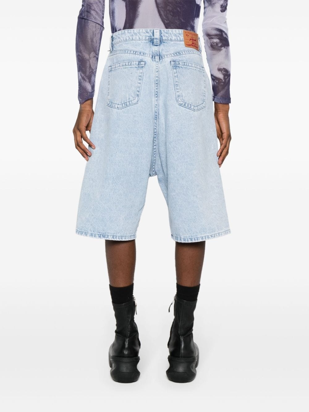 Souffle denim shorts - 4