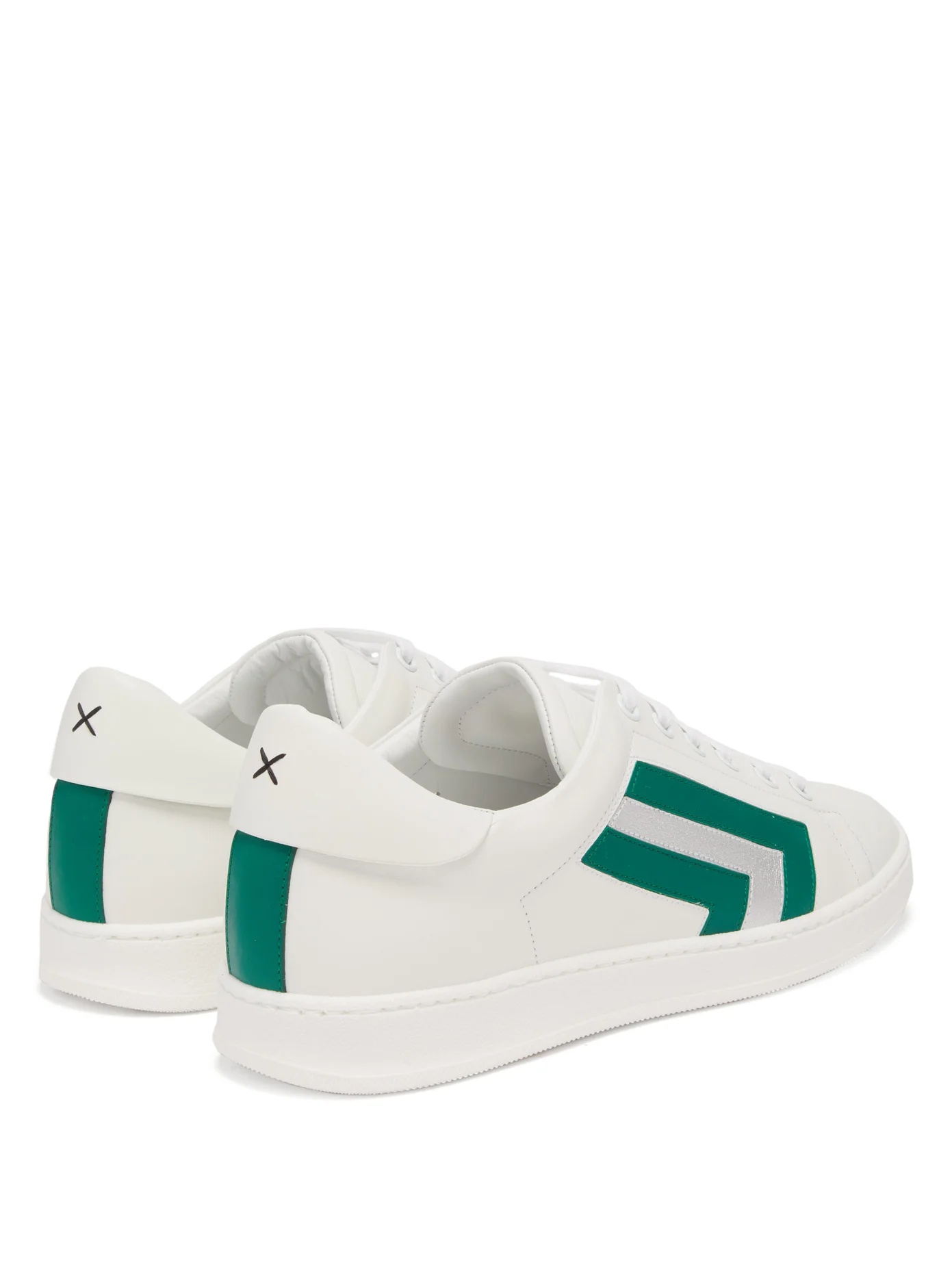 Super 3 striped leather trainers - 4