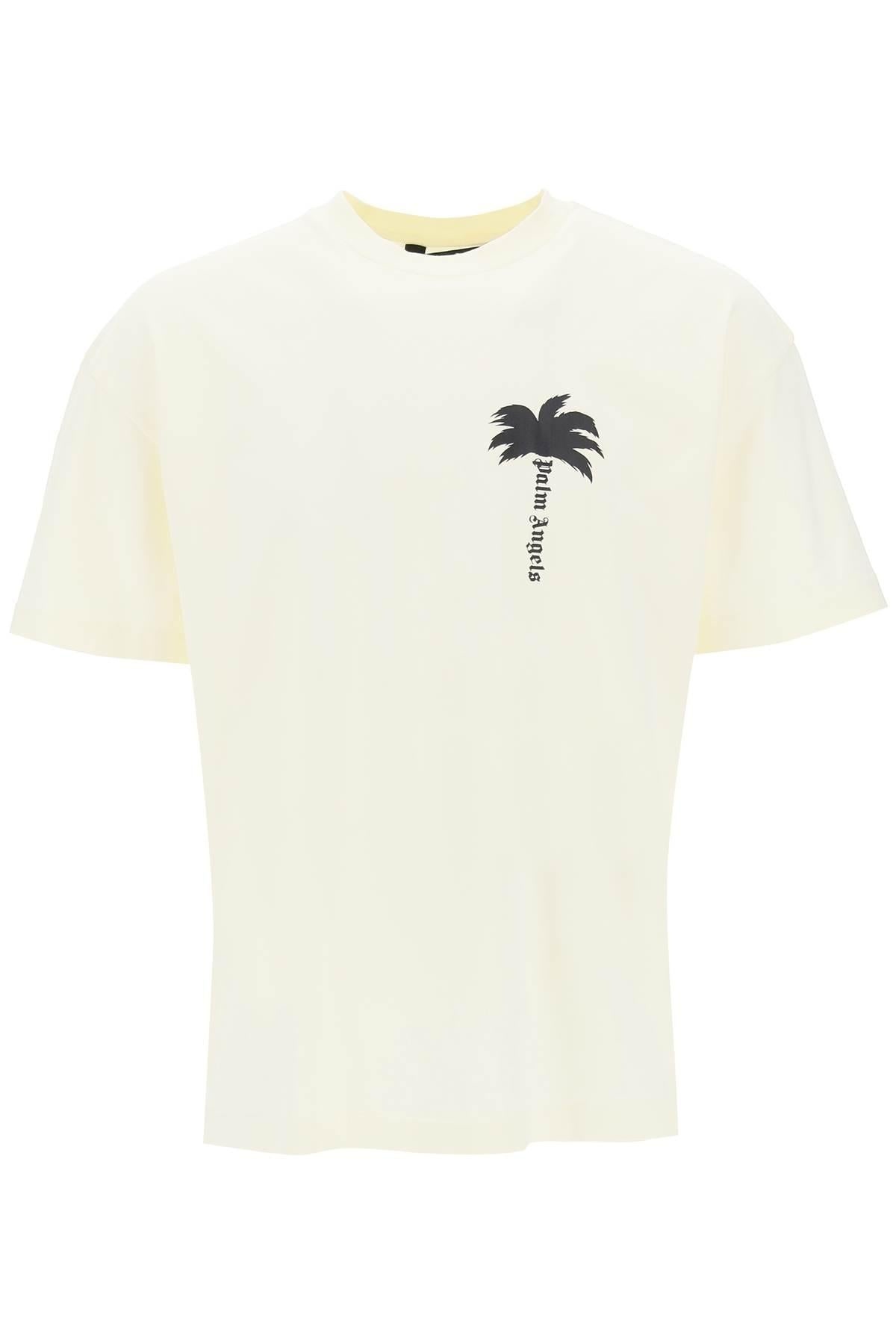 【Palm Angels】OVERSIZED PALM TREE SKETCH SHORT T SHIRT Sketchy Over T-Shirt in white - Palm Angels® Official