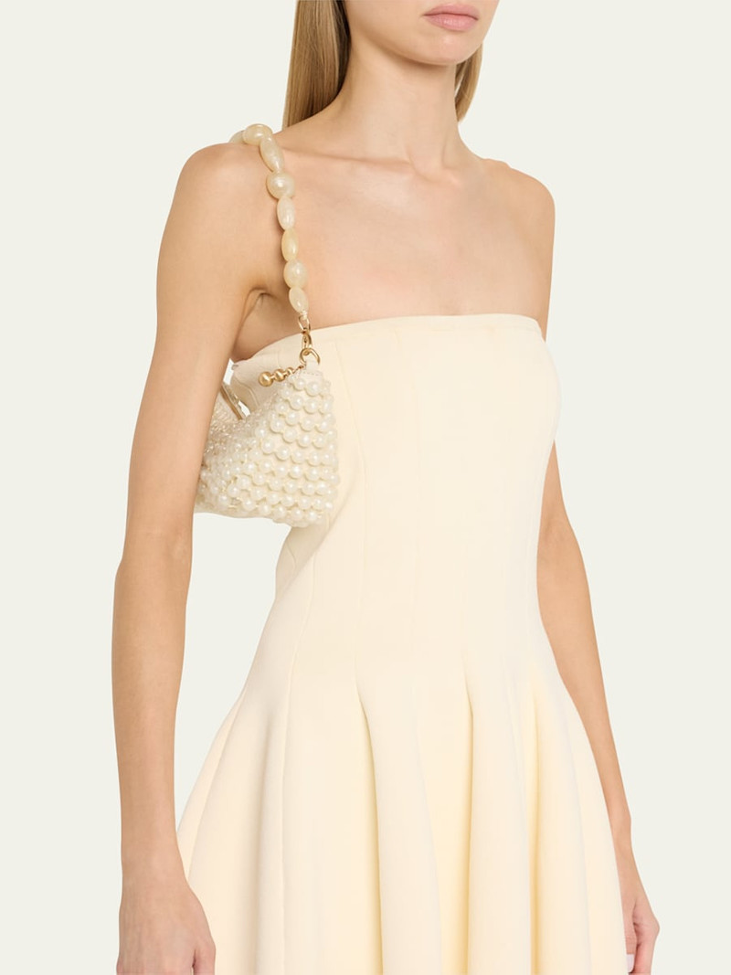 Cult Gaia Mercier Beaded Zip Shoulder Bag outlook