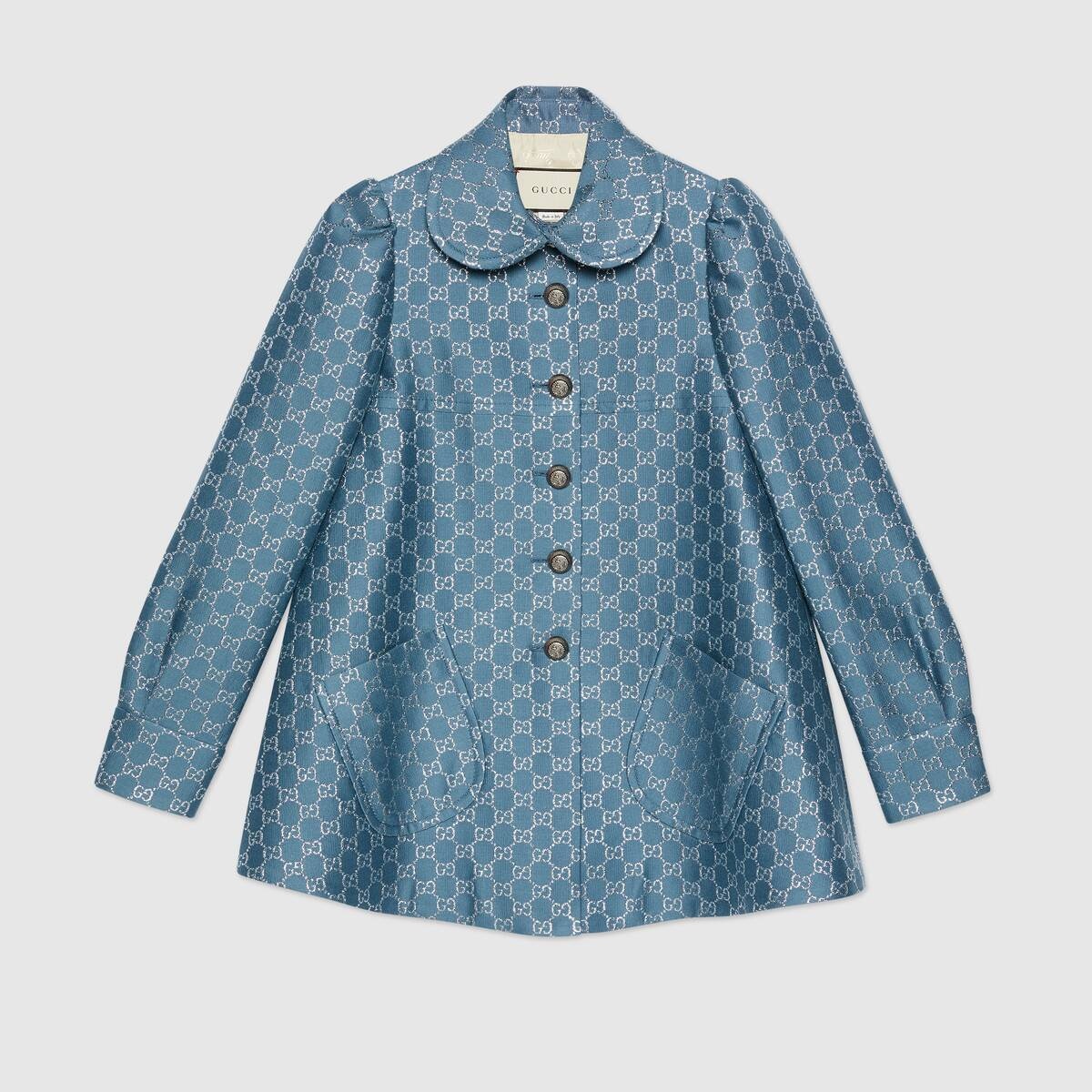 Light GG lamé coat - 1