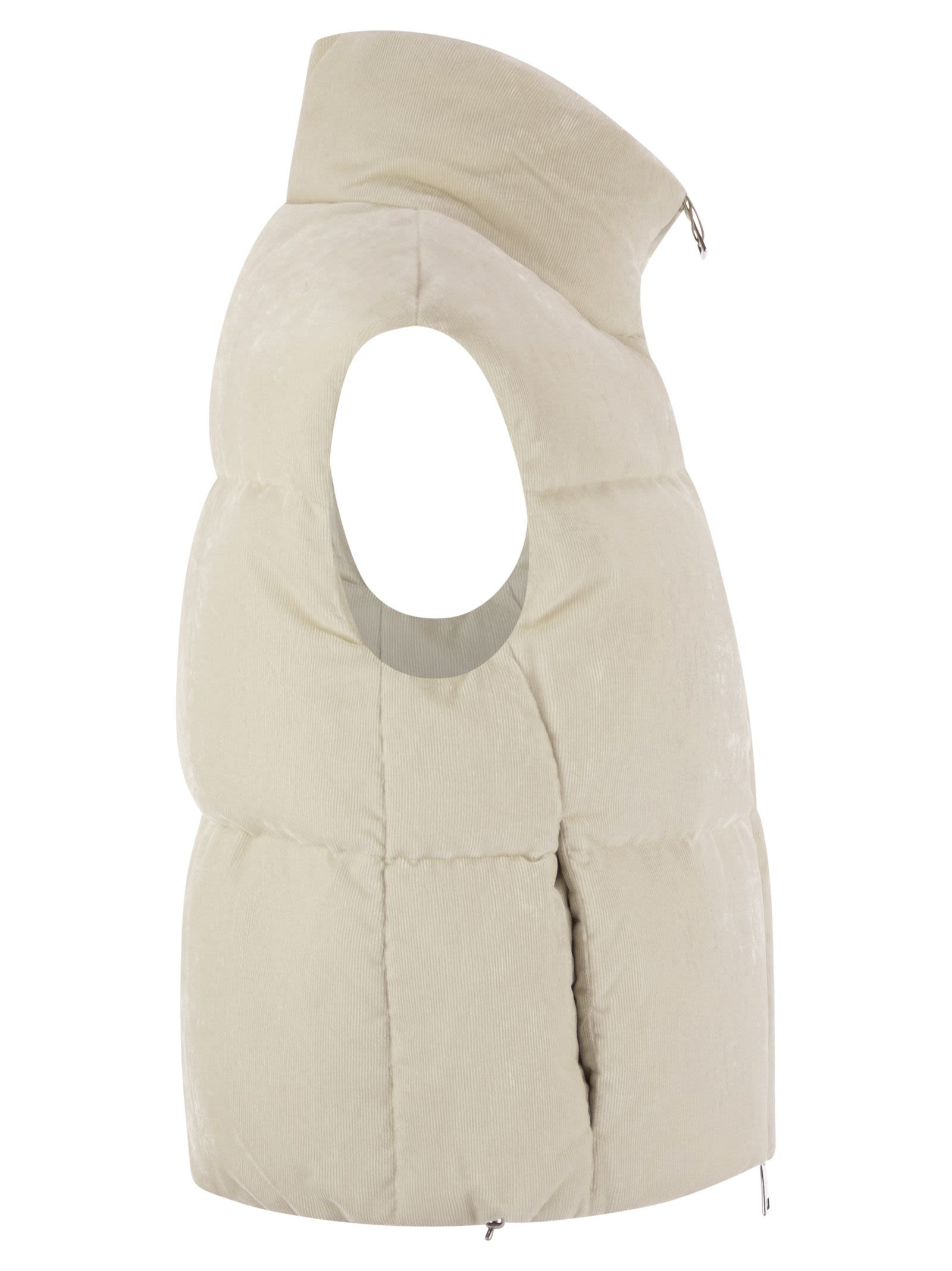Herno Women Velvet Sleeveless Down Jacket - 3