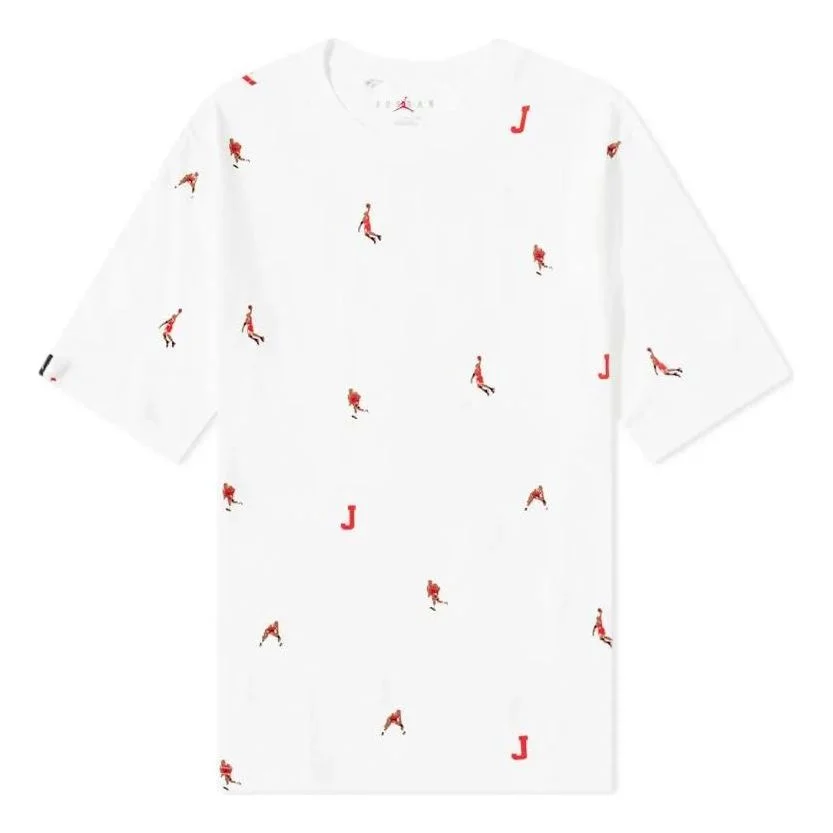 Air Jordan Allover Jumpman T-Shirt 'Holiday-White' DC9795-100 - 1