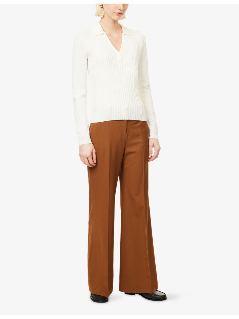 Theory Polo-Collar Ribbed Wool Jumper outlook