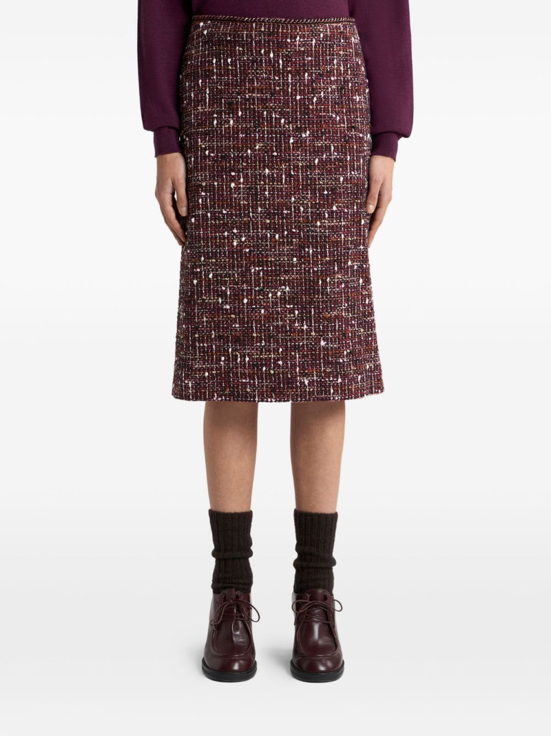 tweed knee-length mid skirt 3