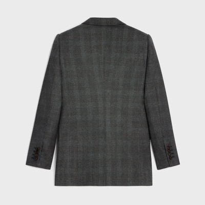 CELINE long jacket in prince of wales check flannel outlook