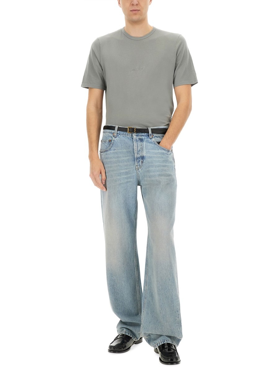 T-SHIRT WITH EMBROIDERED LOGO - 2