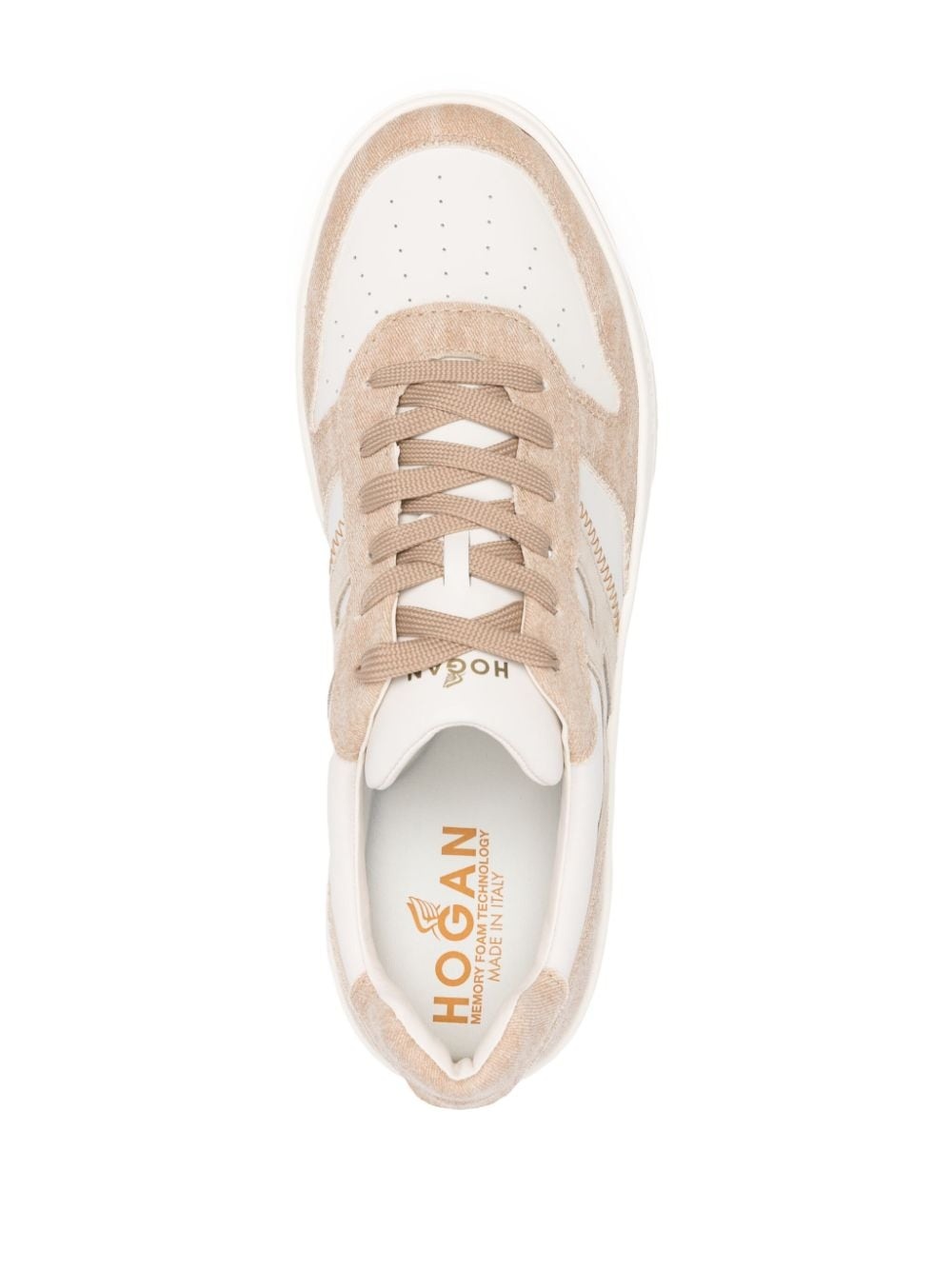 panelled suede sneakers - 4