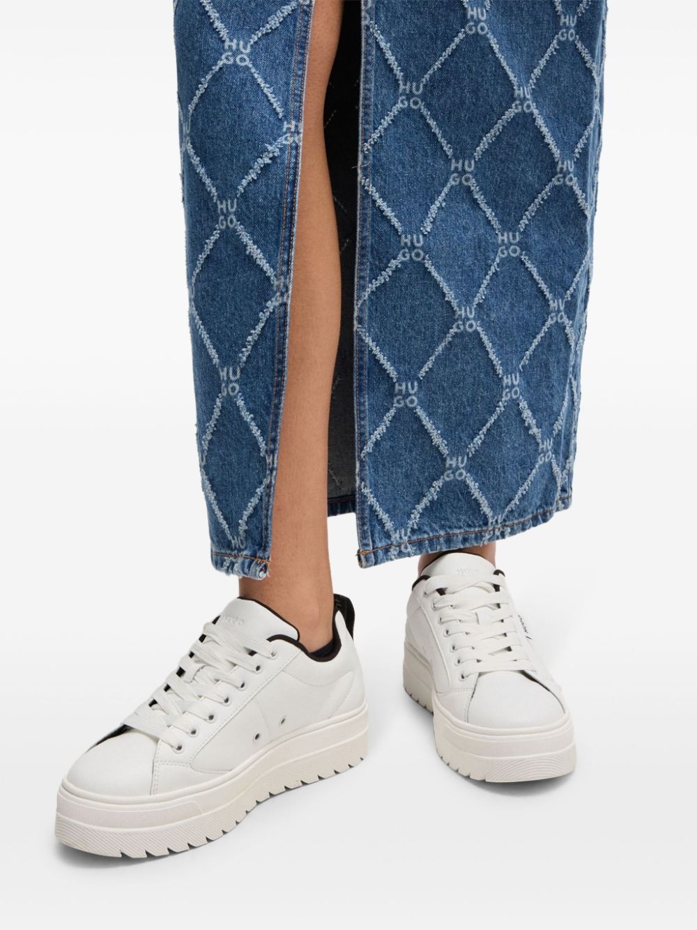 logo-patch platform sneakers - 6