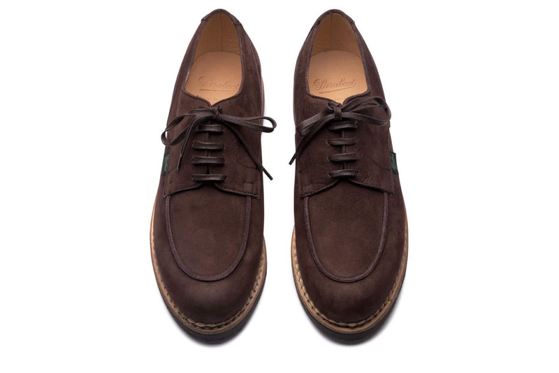 Chambord Taurillon Nubuck Chocolate - Rubber Sole 4