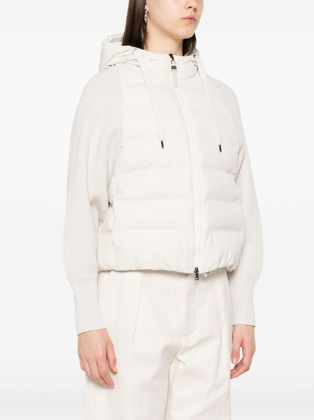zip-up down jacket - 3