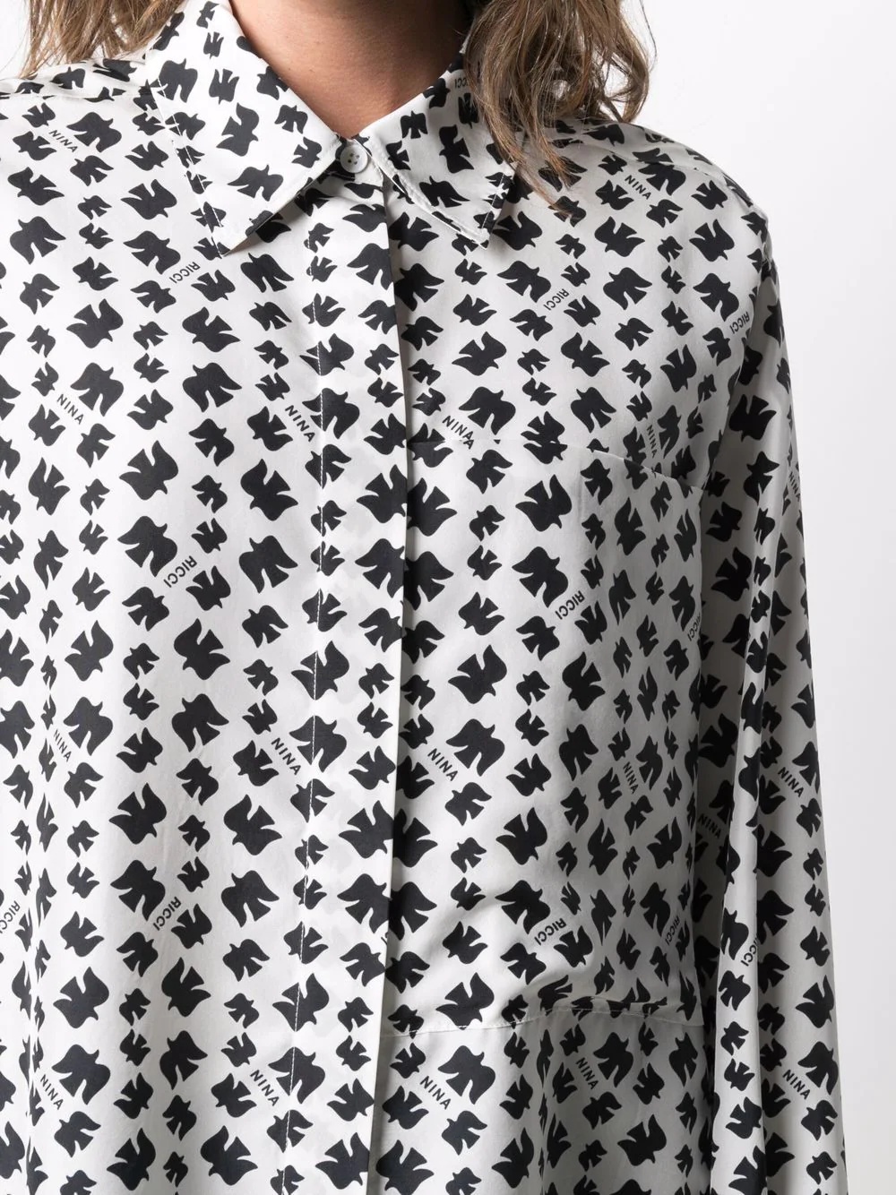 geometric-print button-up shirt - 5