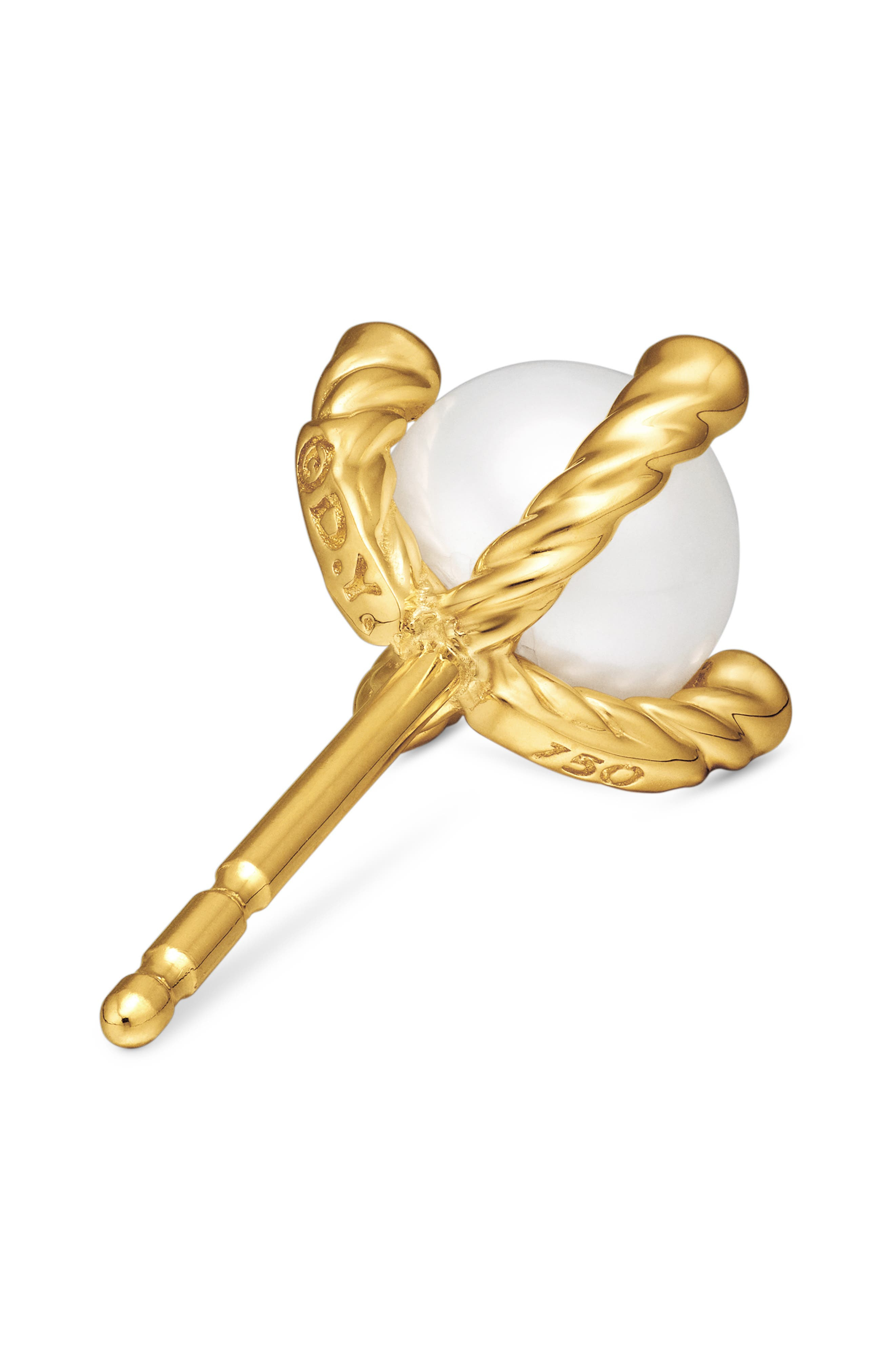 David Yurman Genuine Pearl & Diamond Post Earrings in Two Tone at Nordstrom - 5