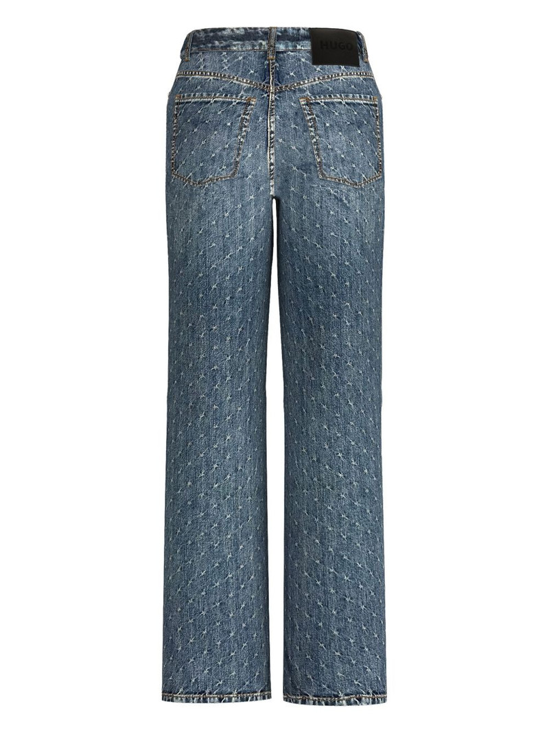 HUGO straight-leg cotton jeans outlook