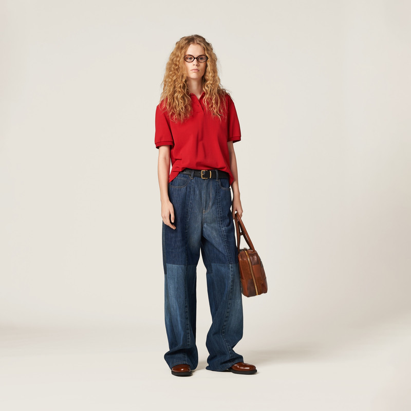 Miu Miu Five-pocket denim jeans outlook
