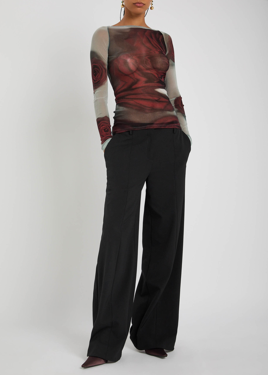 Jean Paul Gaultier Floral-print Mesh top - 4