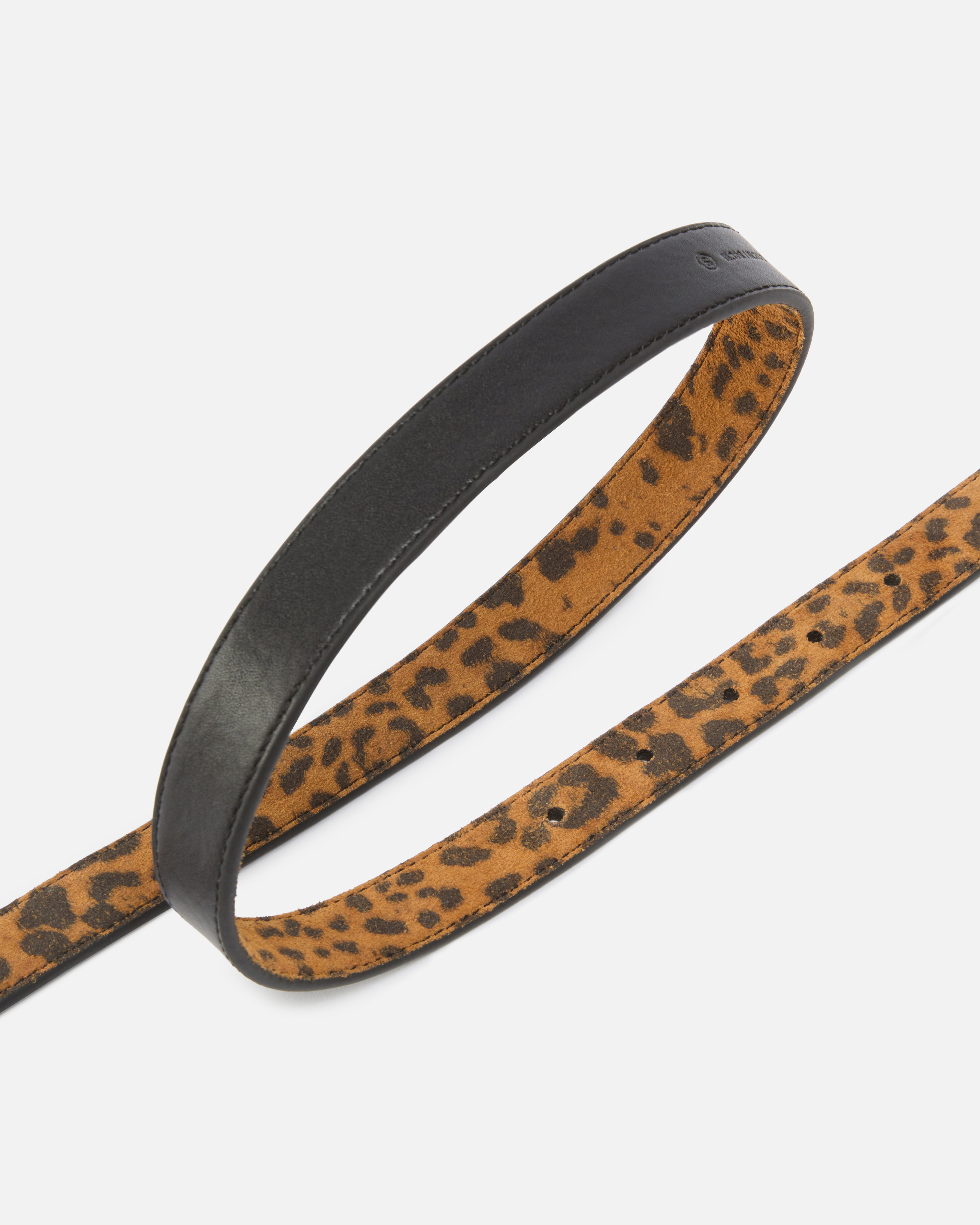 LEOPARD SUEDE BELT 2CM - 4