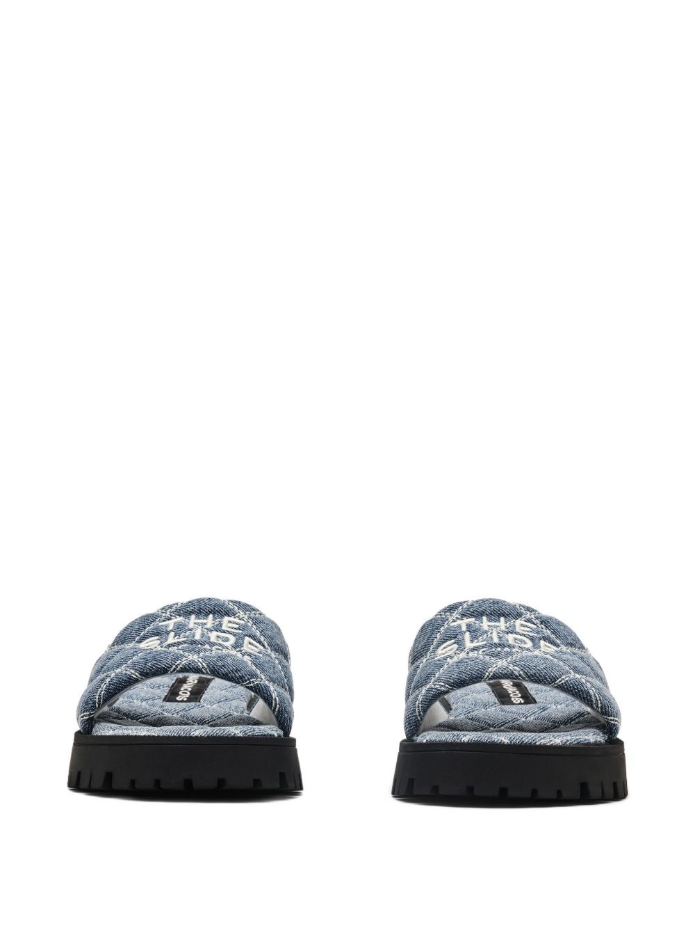 The Quilted denim slides - 4