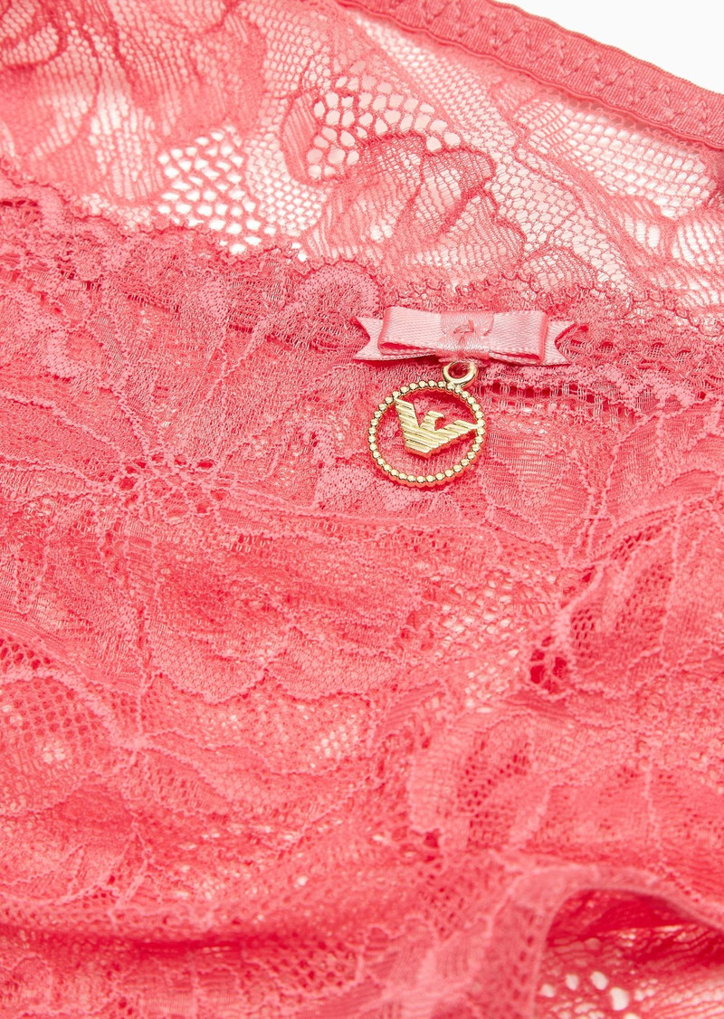 EMPORIO ARMANI ASV Eternal Lace briefs in recycled lace outlook