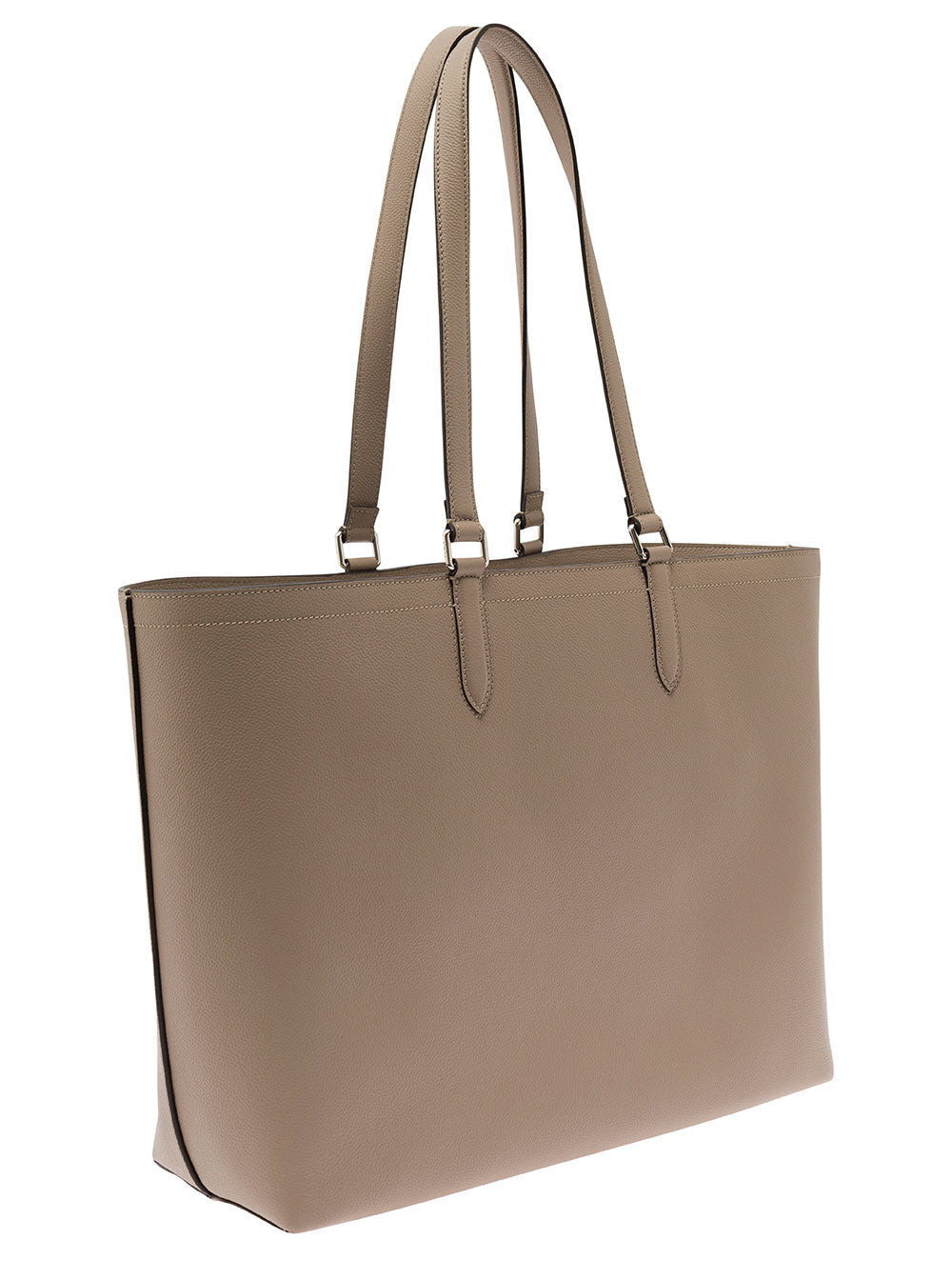 Fendi Men Beige Tote Bag With Embossed Logo In Leather Man - 3