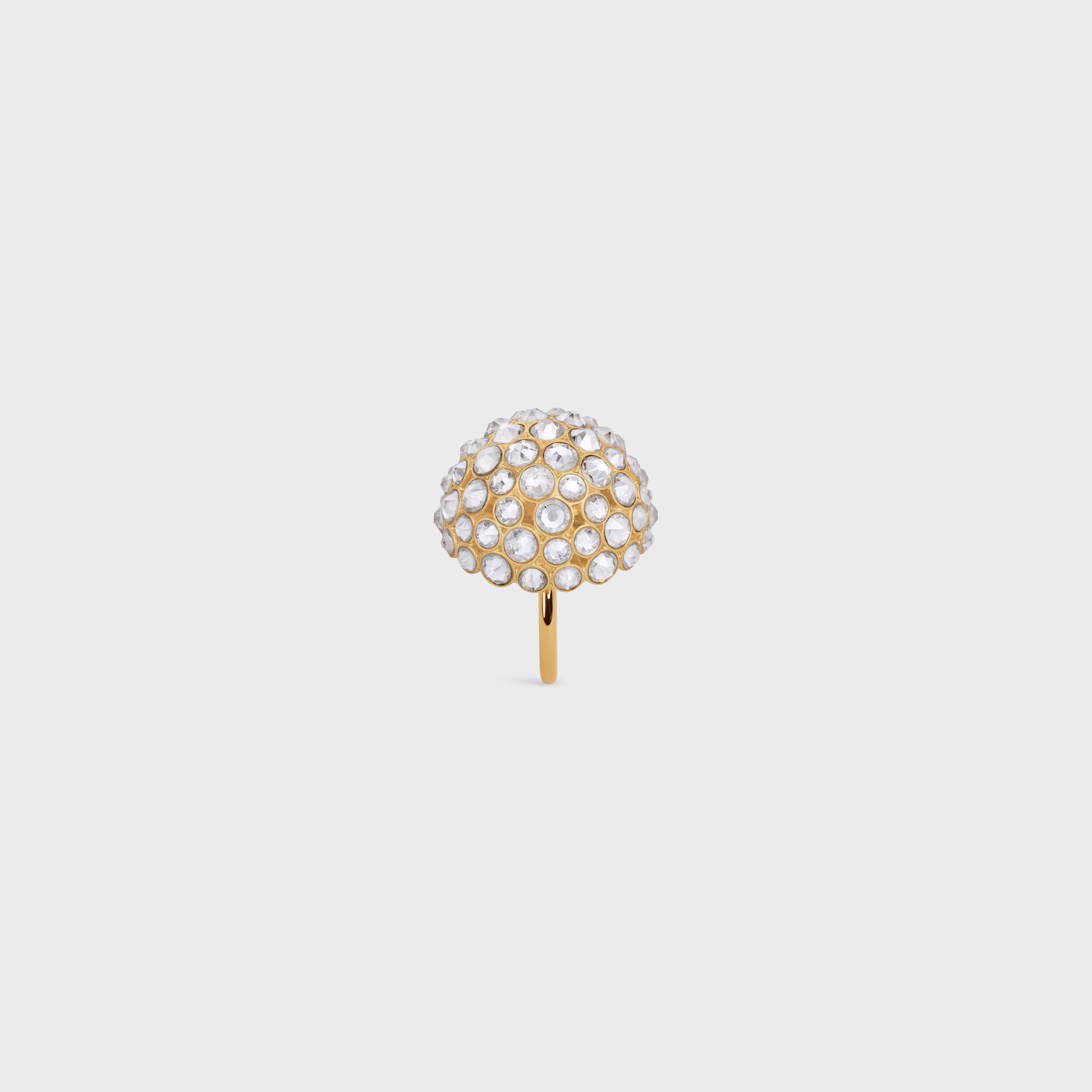 Celine Heirlooms Dome Ring in Strass and Brass with gold finish - 3